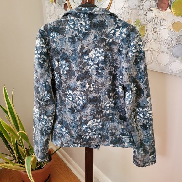 Yest Floral Moto Jacket US 6 - Picture 8 of 10
